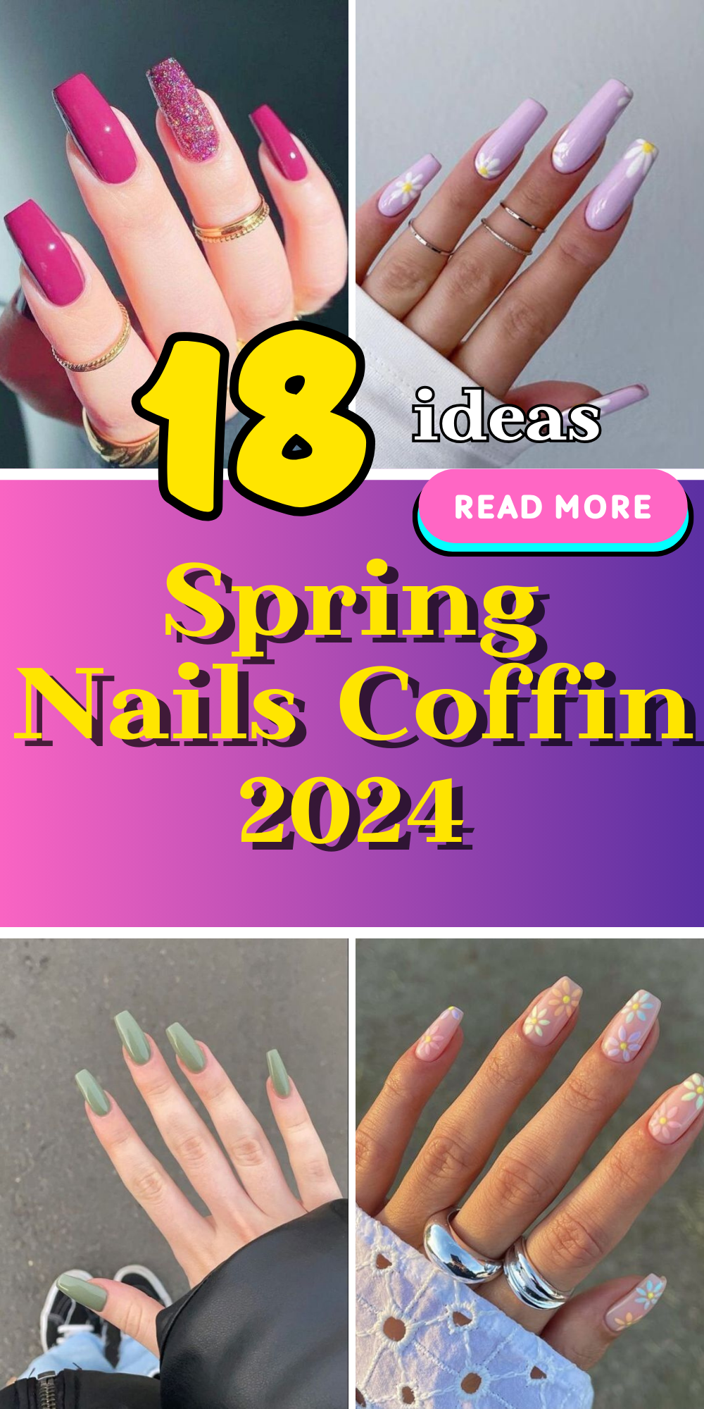 Spring 2024 Acrylic Nails Trendy Designs for Stunning Seasonal Style