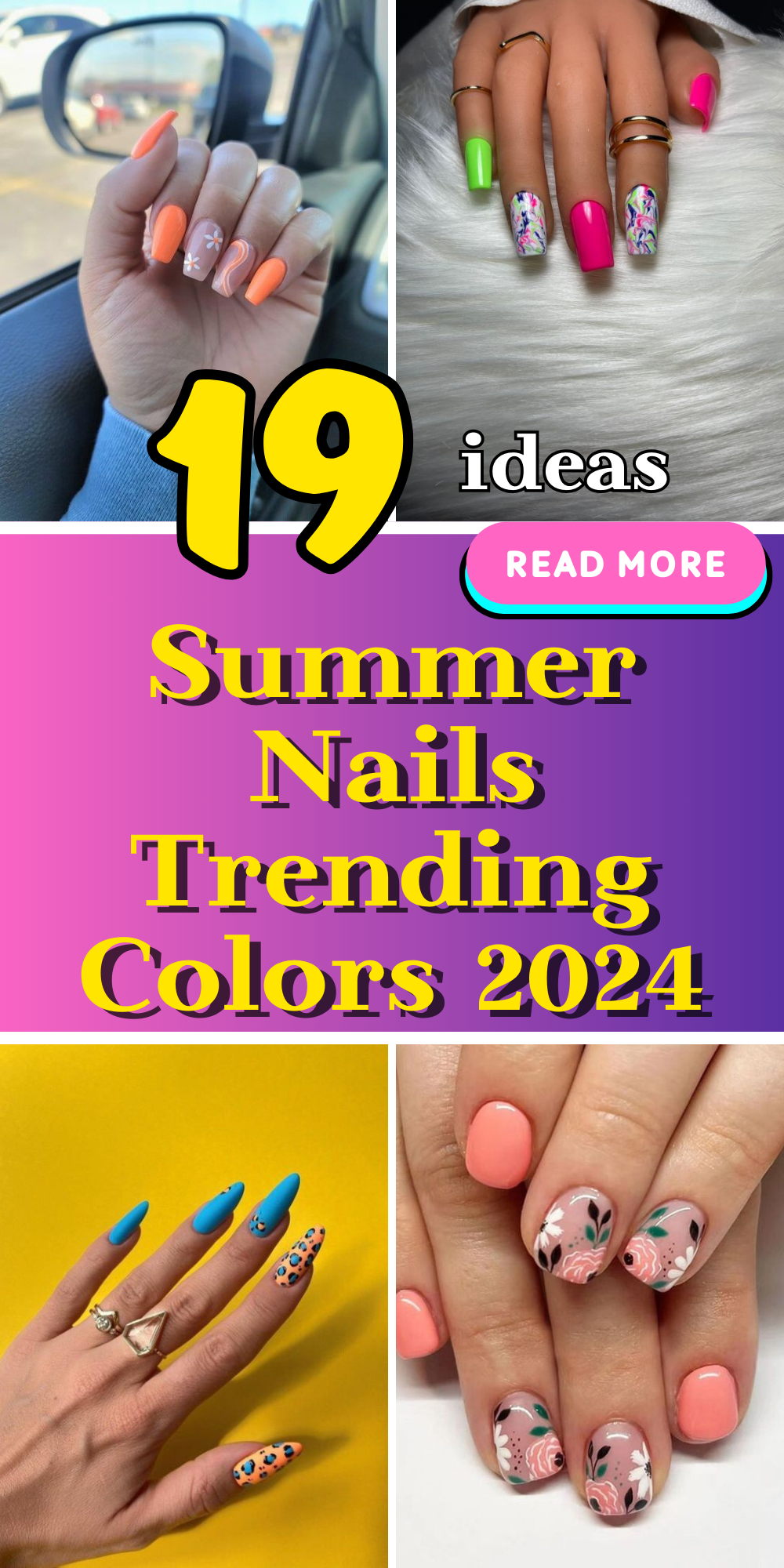 Summer 2024 Toe Nail Trends Vibrant Colors & Playful Designs