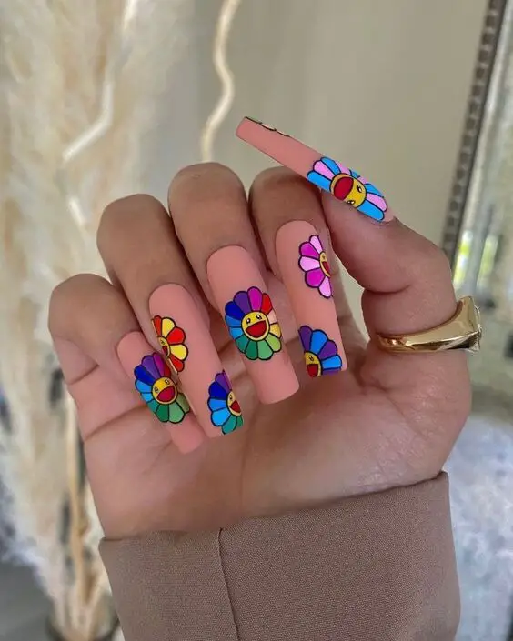 18 Ideas Discover Trendy Long Summer Nails 2024: Vibrant Designs & Chic Styles