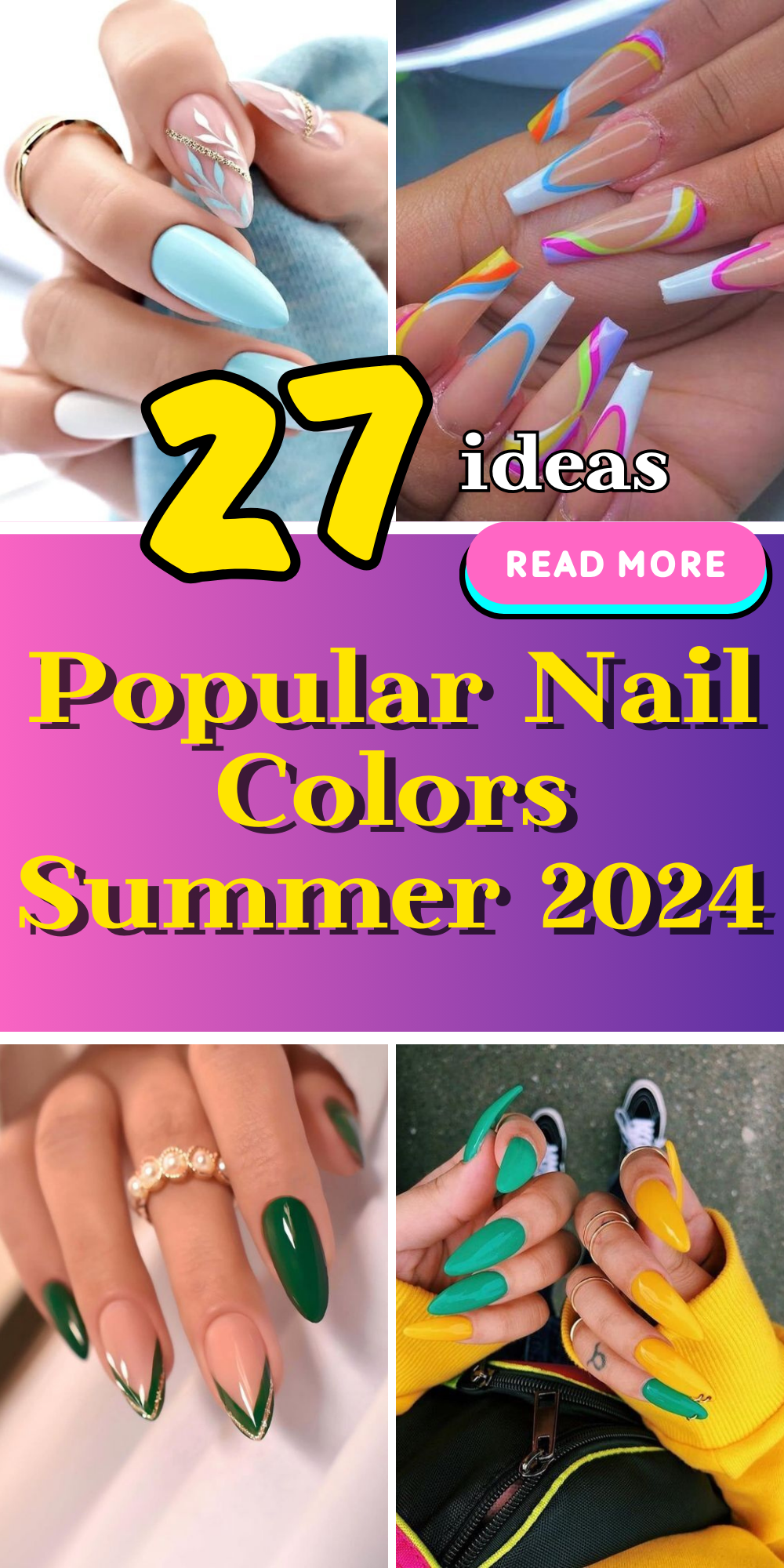 Vibrant Spring Nails 2024 Explore Neon, Floral, & Pastel Trends Get