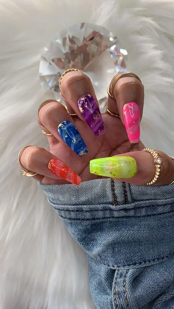 22 Ideas Bold Summer Nail Trends 2024: Vibrant Colors & Chic Designs