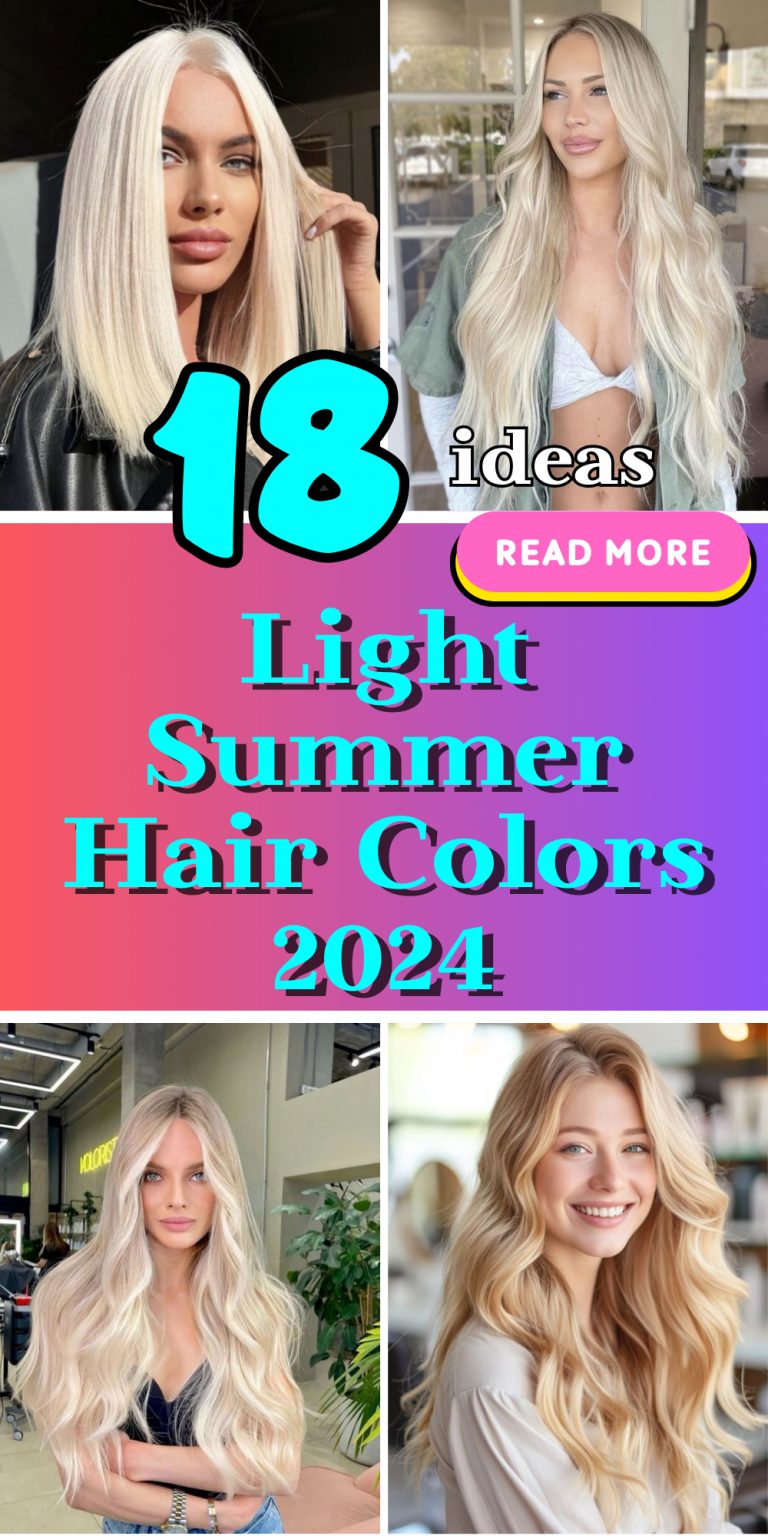 18 Ideas Summer Hair Color Trends 2024 Chic & Light Styles for a