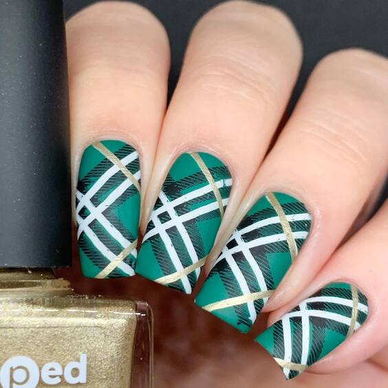 22 Fall Plaid Nail Designs to Try This Season