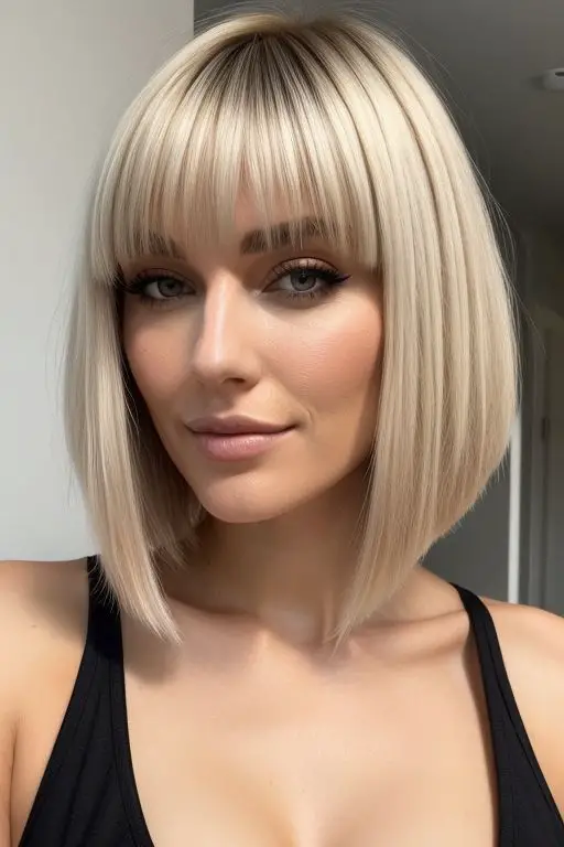 Asymmetrical Bob With Bangs_166554