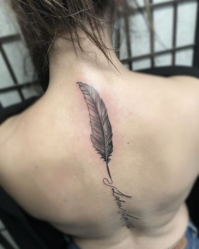 23 Small Spine Tattoos Ideas for Women