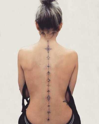 23 Small Spine Tattoos Ideas for Women