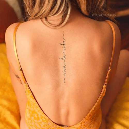 23 Small Spine Tattoos Ideas for Women