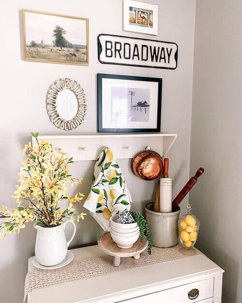 spring decor with flowers