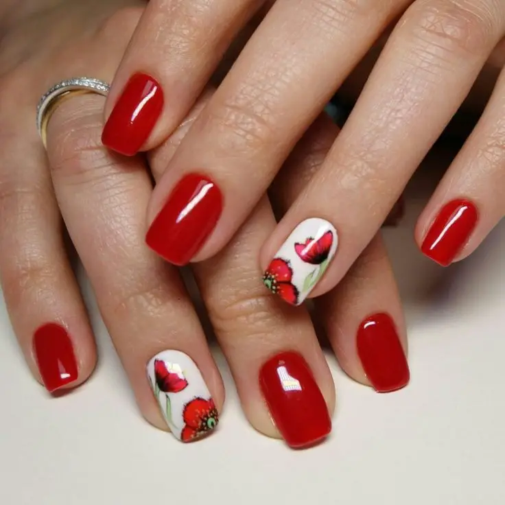 Red Spring Nails: Cute & Trendy Acrylic Nail Design Ideas for 2025